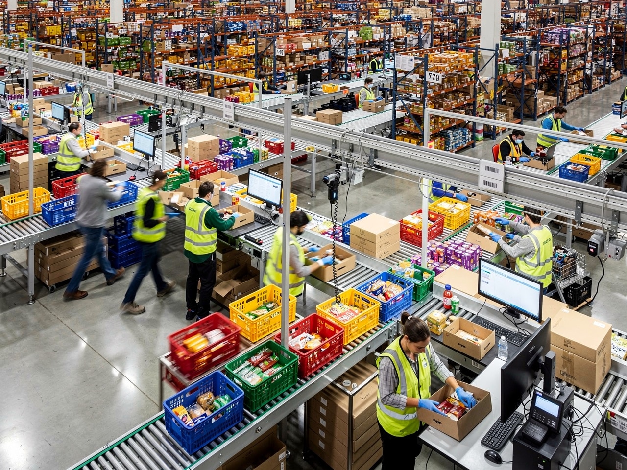 E-grocery demand is volatile and time-critical.